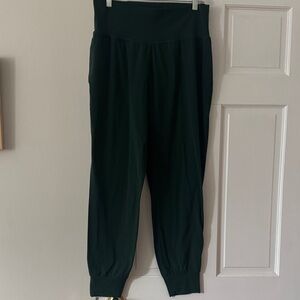 Athleta Hunter green high waisted joggers